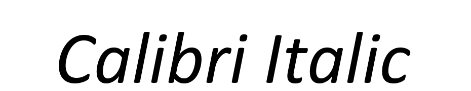 Calibri Italic Yazı tipi ücretsiz indir